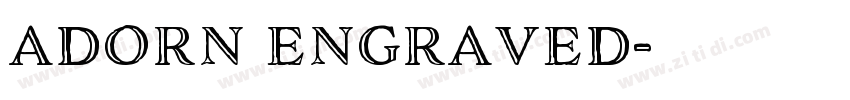 adorn engraved字体转换